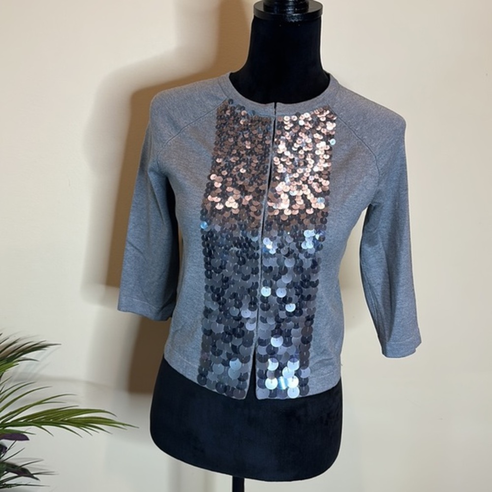 ANN TAYLOR sequin cardigan